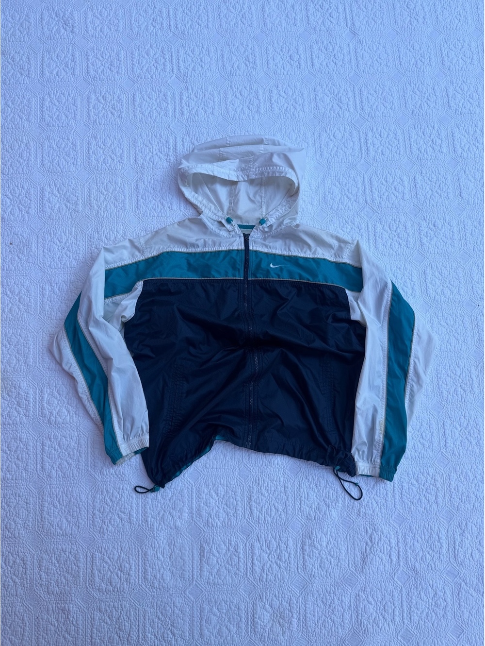 Nike Vintage Colorblock Windbreaker Jacket with Hood Size XL